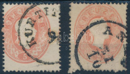 O 1861 2 Db 5kr Elfogazva / Shifted Perforation - Andere & Zonder Classificatie