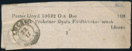 1861 Hírlapbélyeg Szürke Színben Teljes Címszalagon (44.000) / Newspaper Stamp Grey On Complete Wrapper - Andere & Zonder Classificatie