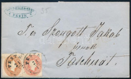 1861 5kr + 10kr Levélen / On Cover "PESTH" - "TASNÁD" - Otros & Sin Clasificación