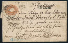 1863 10kr és 10kr Darab Ajánlott Levélen / 10kr + 10kr Piece On Registered Cover "LOSONCZ" - Andere & Zonder Classificatie