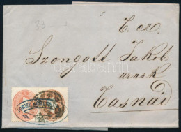 1863 5kr + 10kr Levélen / On Cover "PESTH" - "TASNÁD" - Otros & Sin Clasificación