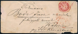 ~1864 5kr + 10kr Ajánlott Levélen (10kr Eltépve) / On Registered Cover, Piros / Red "PEST / RECOMMANDIRT" (10kr Torn Apa - Autres & Non Classés