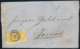 1866 2kr Pár Túlsúlyos Nyomtatványon / Pair On Double Weight Printed Matter "GROSSWARDEIN" - Tasnád (foltos / Stained) - Other & Unclassified