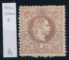 * 1867 50kr Barna, Durva Nyomat / Brown. Identification: Strakosch - Andere & Zonder Classificatie