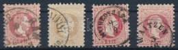 O 1867 4 Db Vízjeles Bélyeg / With Watermark - Sonstige & Ohne Zuordnung