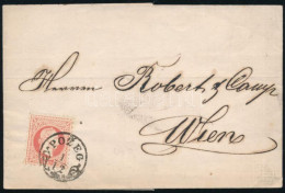 1868 5kr Levélen / On Cover "POZEG" - Wien - Altri & Non Classificati