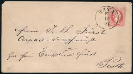 1869 5kr Díjjegyes Boríték / PS-cover "TATA" - Pesth - Autres & Non Classés