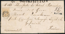 1870 15kr Ajánlott Levélen / On Registered Cover "KARLOVITZ" Gyűszű Bélyegzéssel - Altri & Non Classificati