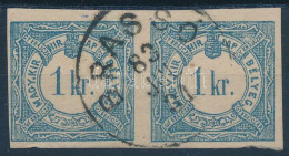 O 1868 Hírlapilleték Bélyeg 1kr Pár / Newspaper Duty Stamp 1kr Pair "BRASSÓ" - Other & Unclassified