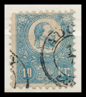 O 1871 Kőnyomat 10kr Világoskék / Mi 4 Light Blue "ADO(N)Y" (D.2.32. Bélyegzéssel) (30.000+) - Otros & Sin Clasificación