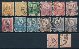 O 1871 Réznyomat Sor Színváltozatokkal és Hírlapbélyeggel, összesen 14 Db Bélyeg (~40.000) / Mi 8-13 Complete Set With C - Sonstige & Ohne Zuordnung