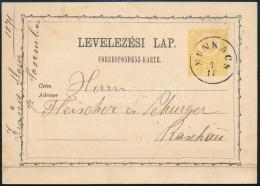 1871 2kr Díjjegyes Levelezőlap / PS-card "MUNKÁCS" - Autres & Non Classés