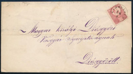 1872 Réznyomat 5kr Levélen / On Cover "SZOBRÁNCZ" - Diósgyőr - Altri & Non Classificati