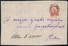 ~1873 5kr Levél Előlapon / On Cover Front "GYÖNGYÖS" - Otros & Sin Clasificación