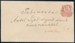 1873 5kr Díjjegyes Boríték / PS-cover "MOCSA / KOMÁR.M." - Otros & Sin Clasificación