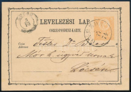 1874 2kr Díjjegyes Levelezőlap / PS-card "GNÉZDA" - Altri & Non Classificati