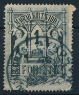 O 1874 Réznyomat Távírda 1Ft Zöldesfekete, / Mi 17 Greenish Black, Kék / Blue "KASSA" - Otros & Sin Clasificación