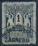 O 1874 Távírda Réznyomat 1Ft / Mi T 15 "ZAGREBU" - Other & Unclassified