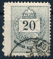 O 1874 20kr Extra Széles Bélyeg / Shifted Perforation - Altri & Non Classificati