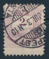 O 1881 2kr II-es Típus, Látványosan Elfogazott Bélyeg + Karc / Shifted Perforation, Scratches - Altri & Non Classificati