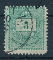 O 1881 3kr Felül Lemezjavítás, Festékelfolyás, Lemeztörlés, Ritka / Plate Flaw, Retouche, Paint Spots - Other & Unclassified