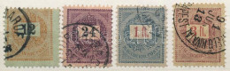 O 1888 Szetero 12kr, 24kr, 1Ft, 3Ft Szép Bélyegzésekkel (17.000) / Mi 33, 36, 39-40 - Andere & Zonder Classificatie