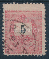 O 1889 5kr Magasra Fogazva / Shifted Perforation - Autres & Non Classés