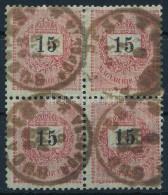 O 1889 15kr Négyestömb / Mi 34 Block Of 4 - Other & Unclassified
