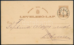 1876 2kr Díjjegyes Levelezőlap / PS-card "NAGY BAROD" - Autres & Non Classés