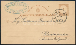 1876 2kr Díjjegyes Levelezőlap / PS-card "ÚJBÁNYA - Other & Unclassified