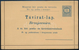 1889 35kr Díjjegyes Zárt Táviratlap, Használatlan / 35kr PS-telegram Cover Card, Unused - Altri & Non Classificati