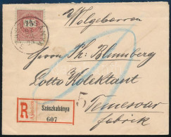 1893 15kr Ajánlott Levélen / On Registered Cover "SZÁSZKABÁNYA" - Temesvár - Sonstige & Ohne Zuordnung