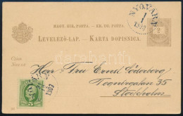 1907 2kr Díjjegyes Millenniumi Képeslap Késői Felhasználása Svédországban / Late Usage Of Hungarian 2kr Millennial PS-ca - Sonstige & Ohne Zuordnung