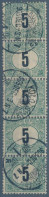 O 1903 Zöldportó 5f ötöscsík (MBK 400 P) / Mi P 3 Stripe Of 3 - Autres & Non Classés