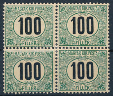 ** 1903 Zöldportó 100f Négyestömb (16.000) / Mi Postage Due 9 Block Of 4 - Sonstige & Ohne Zuordnung