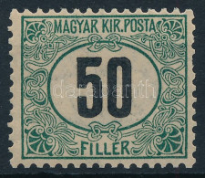 * 1905 Zöldportó 50f A, 3. Vízjelállás / Mi P 16 A, Watermark Position 3 - Otros & Sin Clasificación