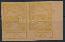 (*) 1913 Árvíz I. Próbanyomat ívszéli Vágott Párban / Imperforate Proof Margin Pair - Altri & Non Classificati