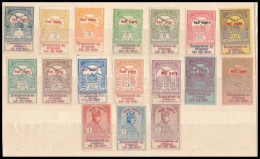 ** 1914 Hadisegély I. Sor (70.000) (12f Foltok, 2K, 5K Gumihiba) / Mi 145-161 (12f Spots, 2K, 5K Gum Disturbances) - Other & Unclassified