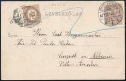 1900 Képeslap Turul 4f Bérmentesítéssel Abbáziába, 2h Portóval / Postcard To Abbazia With 2h Postage Due - Other & Unclassified