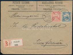 1900 Ajánlott Levél 35f Bérmentesítéssel "PINKAFŐ / KOCSIPOSTA" - Tiszaföldvár / Registered Cover With 35f Franking - Sonstige & Ohne Zuordnung