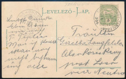 1907 Képeslap "TRENCSÉN-NAGY-TAPOLCSÁNY" Vasúti Mozgóposta Bélyegzéssel / Postcard With Railway Postmark - Other & Unclassified