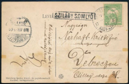 1909 Képeslap "KOLOZSVÁR / NAGY-KÁROLY" + "SZILÁGY SOMLYÓ" Vasúti Bélyegzésekkel / Postcard With Railway Postmarks - Otros & Sin Clasificación