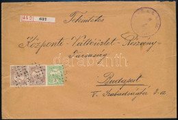 1914 Levél 3 Db Turul Bélyeggel és Szükségbélyegzéssel (állítólag Újvidék) / Cover With Auxiliary Postmark - Autres & Non Classés