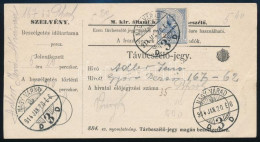 1914 Távbeszélő Jegy Szelvénnyel, 2K Bérmentesítéssel / Telephone Fee Receipt "NAGY-VÁRAD" - Autres & Non Classés