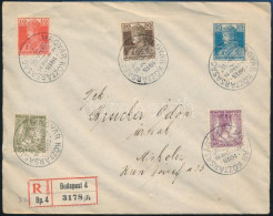 1918 Károly-Zita Sor 5 Klf értéke Ajánlott Levélen / Mi 213 + Mi 215-218 On Registered Cover "MAGYAR KÖZTÁRSASÁG BUDAPES - Sonstige & Ohne Zuordnung