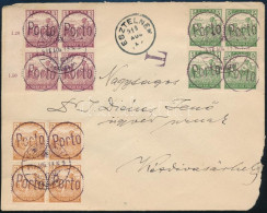 1918 Levél Esztelnekről Kézdivásárhelyre 12 Db Szükségportó Bélyeggel Portózva / Cover With 12 Auxiliary Postage Due Sta - Andere & Zonder Classificatie