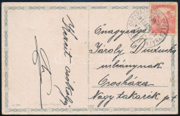 1918 Képeslap "OROSHÁZA-KISKUNFÉLEGYHÁZA" Vasúti Mozgóposta Bélyegzéssel / Postcard With Railway Postmark - Autres & Non Classés