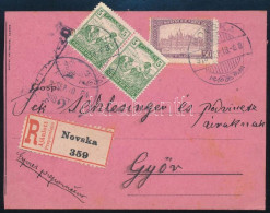 1918 Ajánlott Levelezőlap / Registered Postcard "NOVSKA" - Győr - Autres & Non Classés