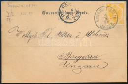 1899 Képeslap 2h Bérmentesítéssel Beregszászra / Postcard With 2h Franking "JAJCE" - Other & Unclassified