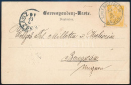 1899 2h Képeslapon / On Postcard "JAJCE" - Beregszász - Andere & Zonder Classificatie